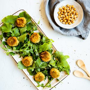 sprouted chickpea falafel